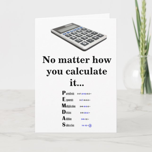 Cartão De Agradecimento Apreciação do Professor de Matemática (Frente)