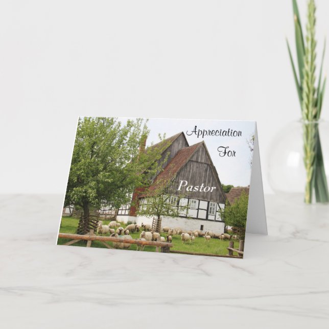 Cartão De Agradecimento Apreciação - para Pastor (Frente)