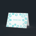 Cartão De Agradecimento Aqua Star do Bar David Bat Mitzvah<br><div class="desc">Cartões de agradecimentos perfeito para mandar depois de um morcego mitzvah, bar mitzvah ou outra celebração judaica! A mão fez a aquarela arte para você na frente e no dentro vazio! TOTALMENTE PERSONALIZÁVEL! Clique em "Personalizar" acima para editar o texto. Clique em "editar usando a ferramenta design" para ajustar as...</div>