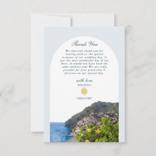 Cartão De Agradecimento Aquarela Arco da Costa Amalfi Itália Limões Casame