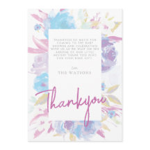 Aquarela Floral Chá de fraldas Roxo