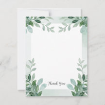 Aquarela floral verde e branca