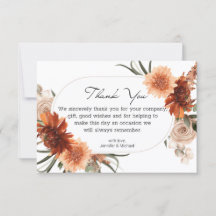 aquarela outono floral terracota casamento moderno