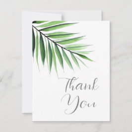 Cartão De Agradecimento Aquarela Palmeira 