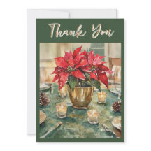 Aquarela Poinsettia Vermelha Presente de Natal