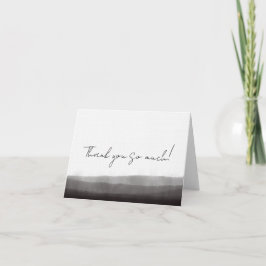 Cartão De Agradecimento Aquarela Preto Fumê
