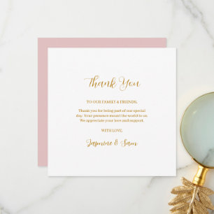 Cartão De Agradecimento Aquarela ROSA