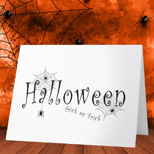 Cartão De Agradecimento Aranha de Halloween Assustador Projeto de Doces ou