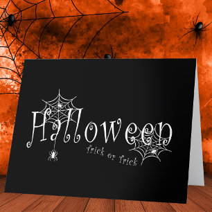 Cartão De Agradecimento Aranha de Halloween Assustador Projeto de Truque o