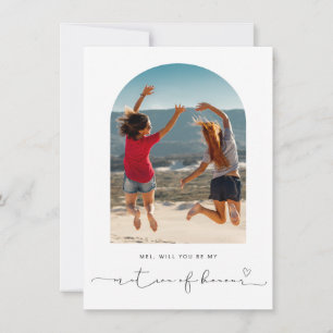 Cartão De Agradecimento Arch frame será minha matrona de honra?