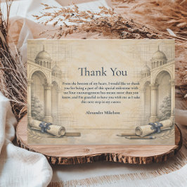 Cartão De Agradecimento Architecture Drafting Tools Graduation