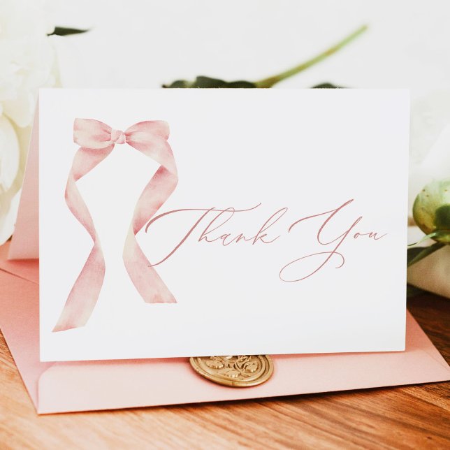 Cartão De Agradecimento ARCO Blush da BELLA Ela é Casando Obrigado (Criador carregado)