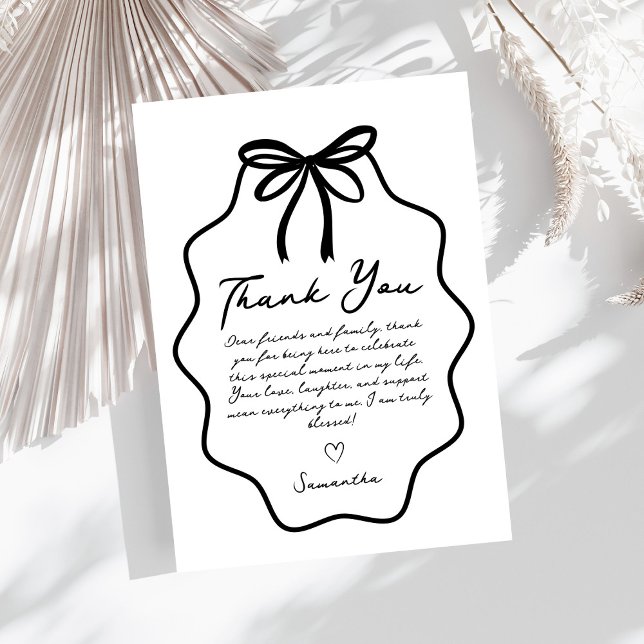 Cartão De Agradecimento Arco Coquete Fazer à Mão Chuveiro de Noiva (Criador carregado)