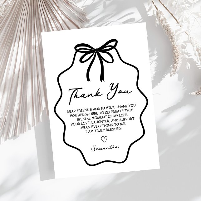 Cartão De Agradecimento Arco Coquete Fazer à Mão Chuveiro de Noiva (Criador carregado)