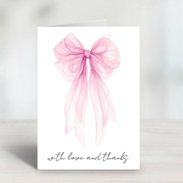 Cartão De Agradecimento Arco Cor de Água,  Rosa, Chá (Criador carregado)