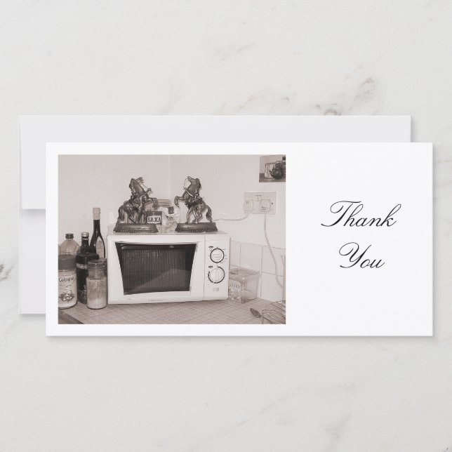 Cartão De Agradecimento Arco da microonda - obrigado (Frente)