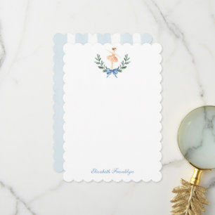 Cartão De Agradecimento Arco de Bailarina em Aquarela Elegante Personaliza