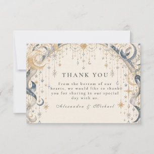 Cartão De Agradecimento Arco de Casamento Celestial Elegante