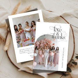 Cartão De Agradecimento Arco de casamento de Script Love & Thanks foto