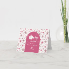 CARTÃO DE AGRADECIMENTO ARCO DE FLORES DE ABÓBORA PINK E ANIVERSÁRIO