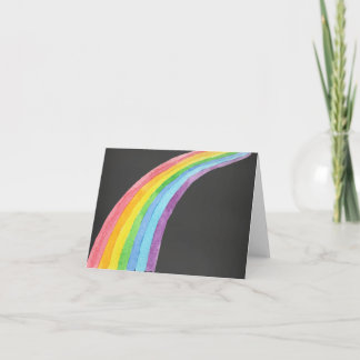 Cartão De Agradecimento Arco-Íris Aquarela