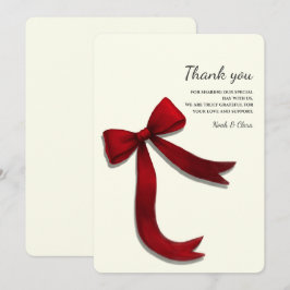 Cartão De Agradecimento Arco Vermelho Minimalista Simples e Elegante