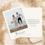Cartão De Agradecimento Argumento de casamento informação moderna a preto<br><div class="desc">Simples e preto moderno e branco carta de casamento do R.S.V.P. Incrível design moderna abstrato moderna. Parte de uma suíte.</div>