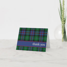 Cartão De Agradecimento Argyll Scotland District Tartan Obrigado