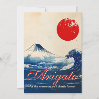 Cartão De Agradecimento Arigato Japonês Harmonia com Fuji