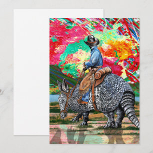 Cartão De Agradecimento Armadillo Cowboy