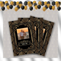 Art Deco Dourado Gatsby 20s Celebração do Casament