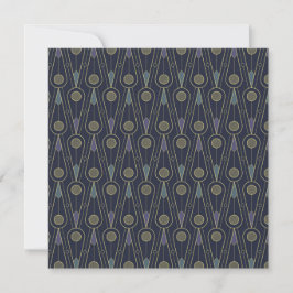 Cartão De Agradecimento Art Deco pattern with geometric shapes in gold
