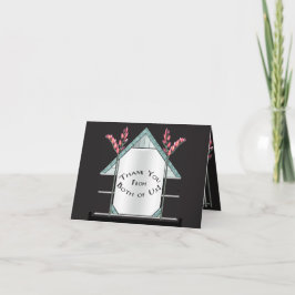 Cartão De Agradecimento Art Deco Pink Pussy Willow - Personalizado