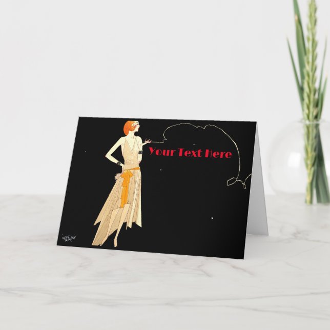 Cartão De Agradecimento Art Deco Russell Patterson (Frente)