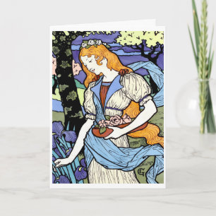 Cartão De Agradecimento Art Nouveau