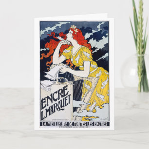 Cartão De Agradecimento Art Nouveau