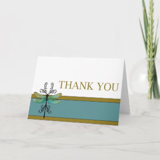 Cartão De Agradecimento Art Nouveau Dragonfly Thank You Note