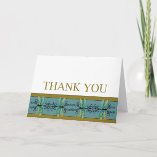 Cartão De Agradecimento Art Nouveau Dragonflys Thank You Notes