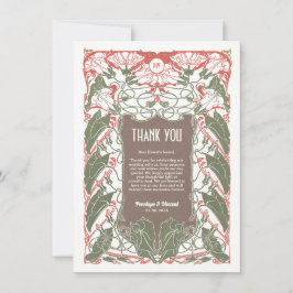 Cartão De Agradecimento Art Nouveau Eleição Floral 2