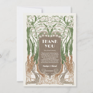 Cartão De Agradecimento Art Nouveau Snowdrops Elegance