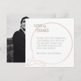 Cartão De Agradecimento Art Nouveau Vintage Blush Butterfly Foto de Casame