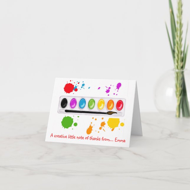 Cartão De Agradecimento Art  painting Thank you Note cards (Frente)