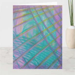 Cartão De Agradecimento Arte Abstrata Colorida Única P34