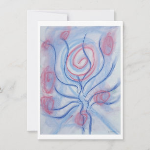 Cartão De Agradecimento Arte abstrata colorida única P43