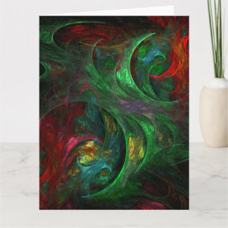 Cartão De Agradecimento Arte abstrata verde Gênesis