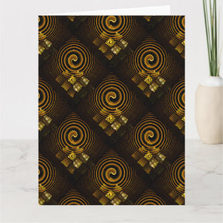 Cartão De Agradecimento Arte abstrato elegante moderno boho dourado padrão