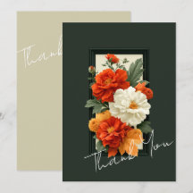 Arte Acrílica Floral Laranja e Branco Elegante