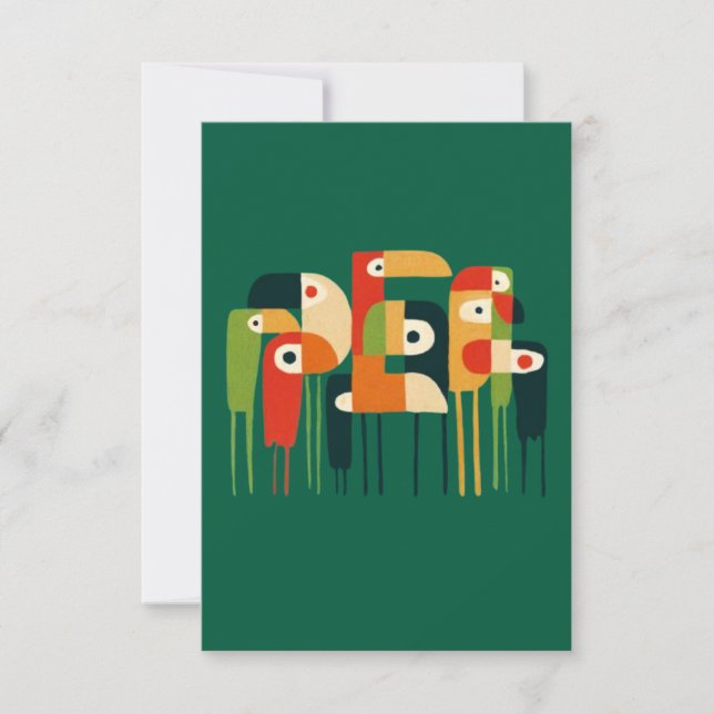 Cartão De Agradecimento arte das aves (Frente)