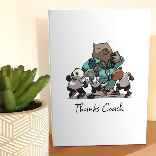 Cartão De Agradecimento Arte de desenho animado de wombat Agradecendo ao t