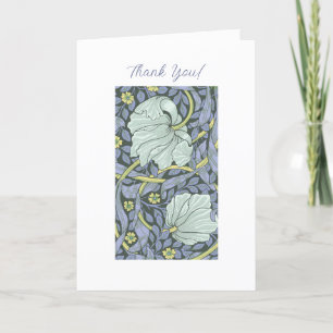 Cartão De Agradecimento Arte de Flores Gráficas & Seu Texto, Branco